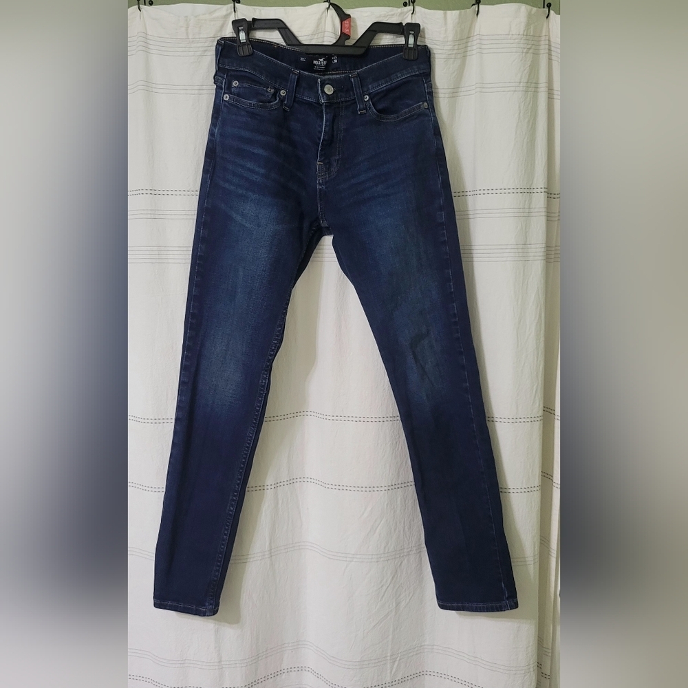 Hollister Dark Indigo Slim Straight Jeans  EUC